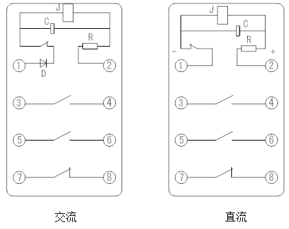 DX-3型闪光继电器接线图